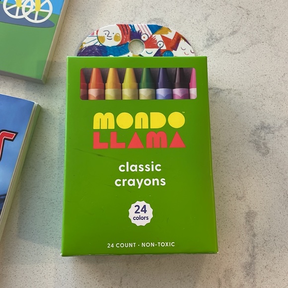 Kids’ Crayola Coloring Books With Stickers (3) & Mondo Llama 24ct Crayons - Picture 12 of 13